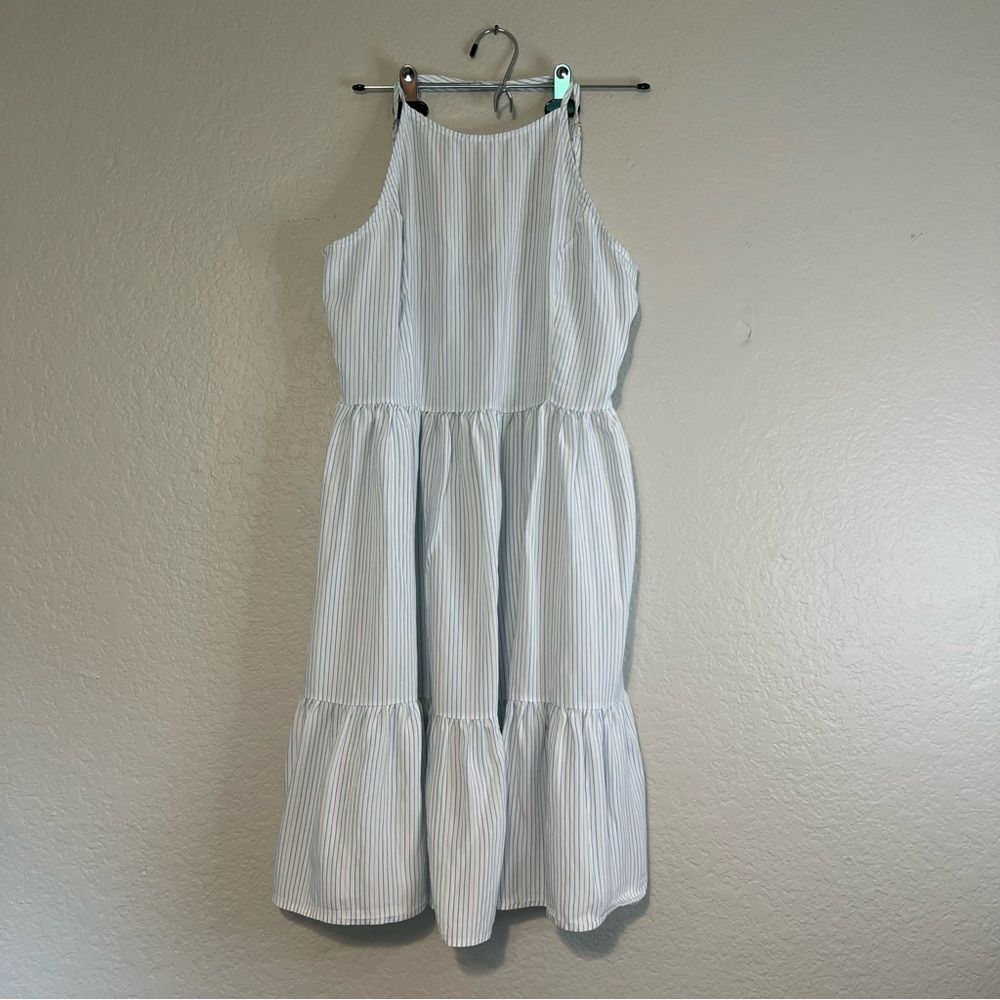 Chic Striped White Dress for Women